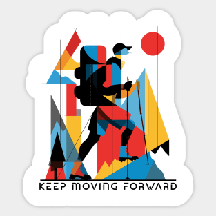 Abstract T-Shirt Design Keep Moving Forward Sticker